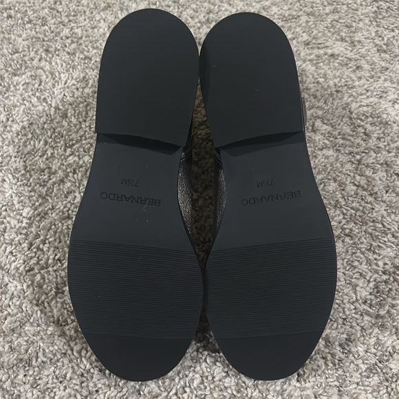 New Bernardo Tyra Gunmetal Leather Moto Boots 7.5 - Picture 7 of 9